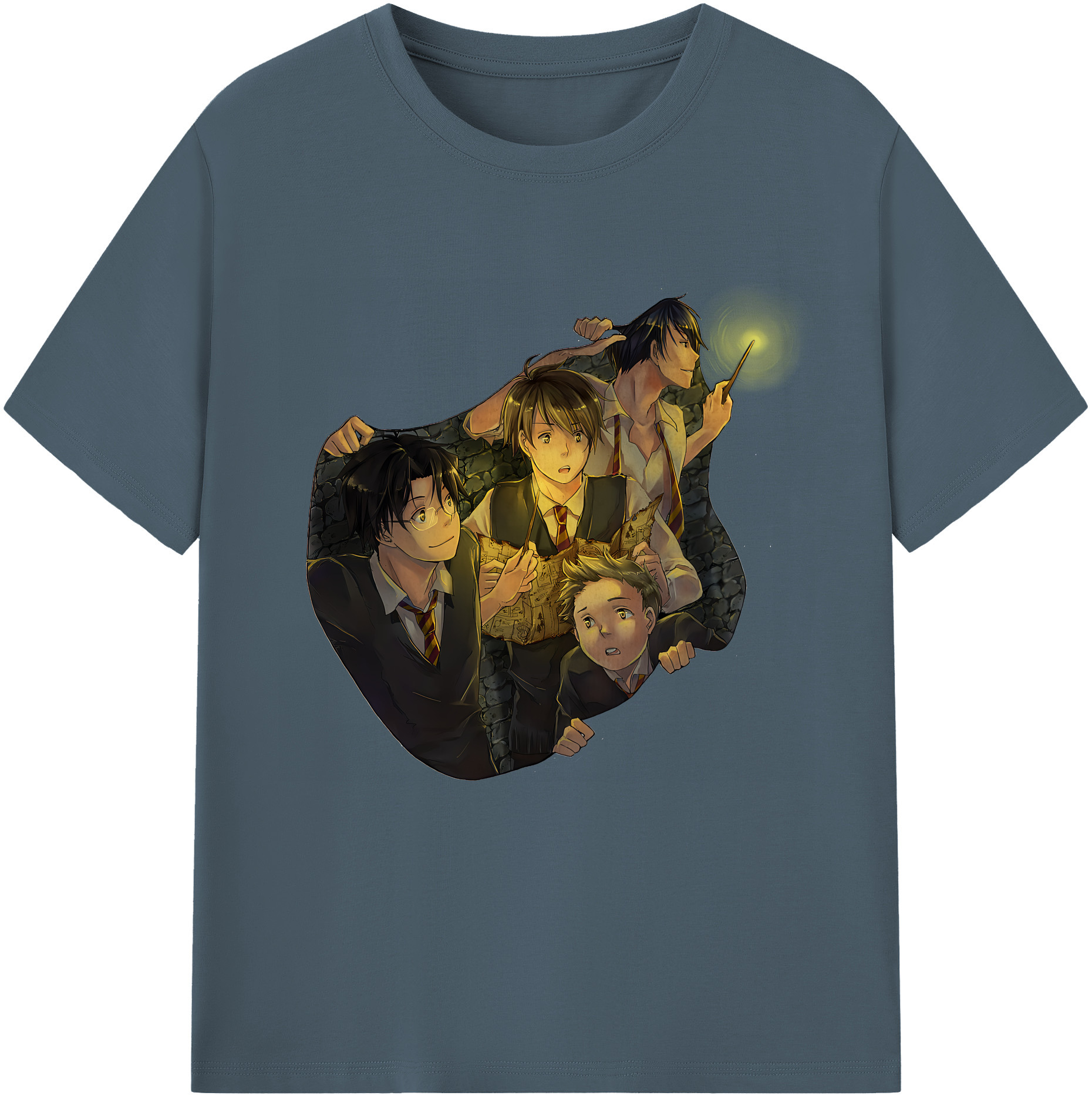 （画像用） Harry Potter ハリー・ポッターシリーズ 綿100％半袖Tシャツ（フロントプリント）